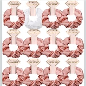 Satin Rose Gold Bridesmaid Scrunchies 12 pack